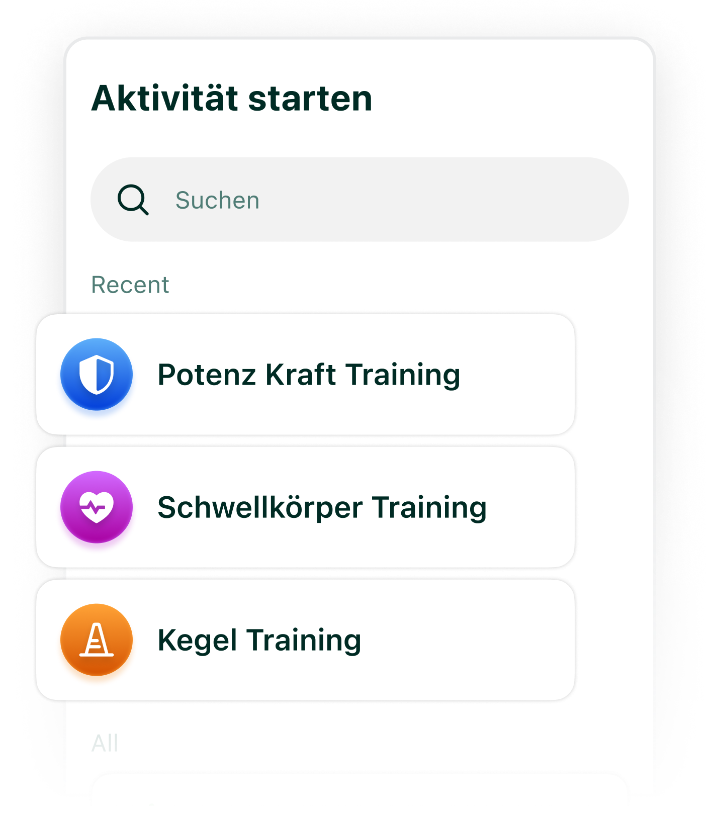 Training Veranschaulichung